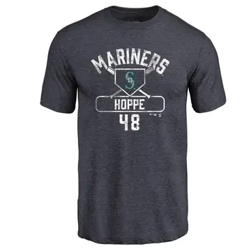 Men's Alex Hoppe Seattle Mariners Base Runner Tri-Blend T-Shirt - Navy