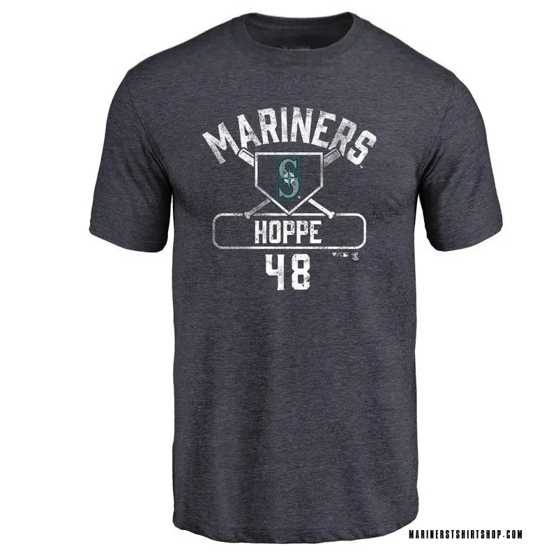 Men's Alex Hoppe Seattle Mariners Base Runner Tri-Blend T-Shirt - Navy