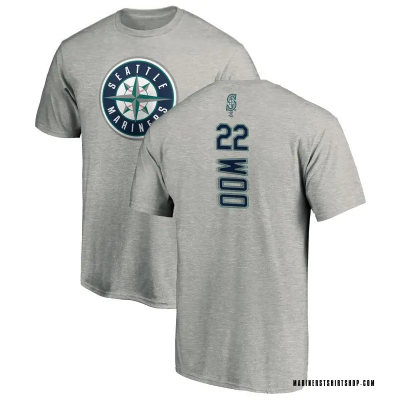Men's Bryan Woo Seattle Mariners Backer T-Shirt - Ash