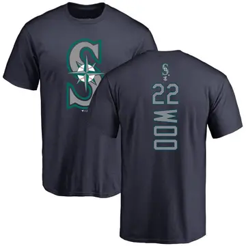 Men's Bryan Woo Seattle Mariners Backer T-Shirt - Navy
