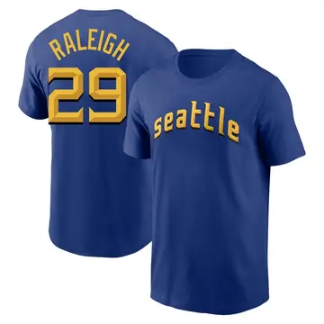 Men's Cal Raleigh Seattle Mariners Royal 2023 City Connect Name & Number T-Shirt