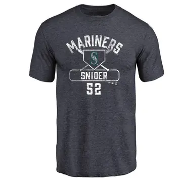 Men's Collin Snider Seattle Mariners Base Runner Tri-Blend T-Shirt - Navy