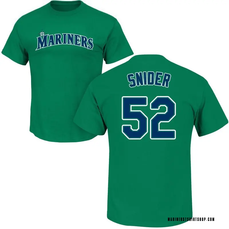 Men's Collin Snider Seattle Mariners Roster Name & Number T-Shirt - Green