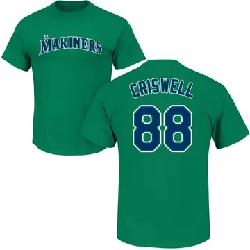 Men's Cooper Criswell Seattle Mariners Roster Name & Number T-Shirt - Green
