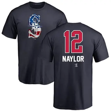 Men's Josh Naylor Seattle Mariners Name and Number Banner Wave T-Shirt - Navy