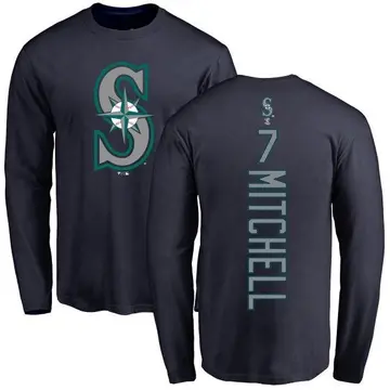 Men's Kevin Mitchell Seattle Mariners Backer Long Sleeve T-Shirt - Navy