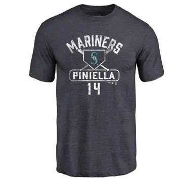 Men's Lou Piniella Seattle Mariners Base Runner Tri-Blend T-Shirt - Navy
