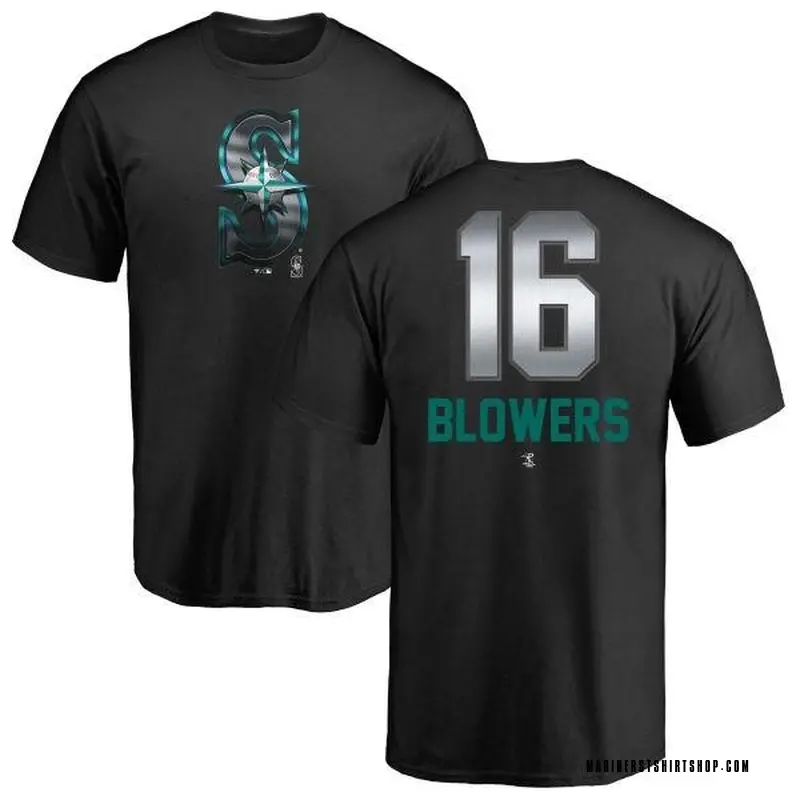 Men's Mike Blowers Seattle Mariners Midnight Mascot T-Shirt - Black