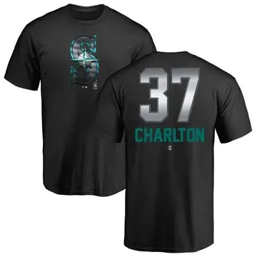 Men's Norm Charlton Seattle Mariners Midnight Mascot T-Shirt - Black
