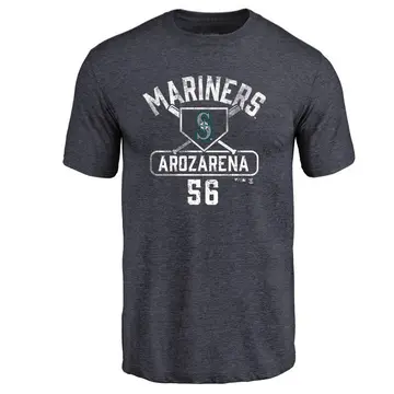 Men's Randy Arozarena Seattle Mariners Base Runner Tri-Blend T-Shirt - Navy