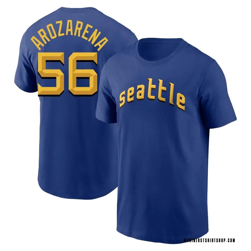 Men's Randy Arozarena Seattle Mariners Royal 2023 City Connect Name & Number T-Shirt