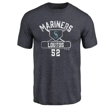 Men's Ryan Loutos Seattle Mariners Base Runner Tri-Blend T-Shirt - Navy