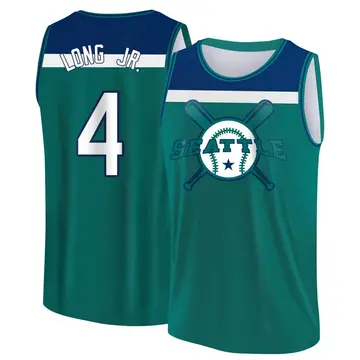 Men's Shed Long Jr. Seattle Mariners Aqua/Blue Baseball Legend Tank Top