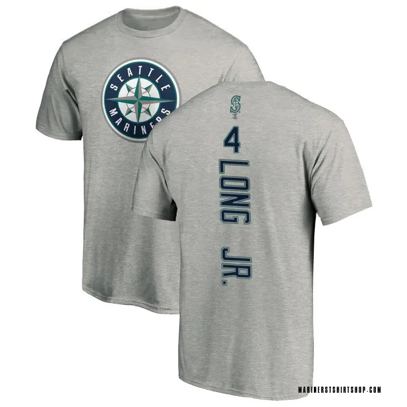 Men's Shed Long Jr. Seattle Mariners Backer T-Shirt - Ash