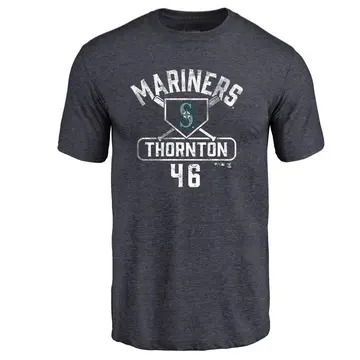 Men's Trent Thornton Seattle Mariners Base Runner Tri-Blend T-Shirt - Navy