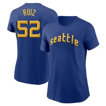 Women's Carlos Ruiz Seattle Mariners Royal 2023 City Connect Name & Number T-Shirt