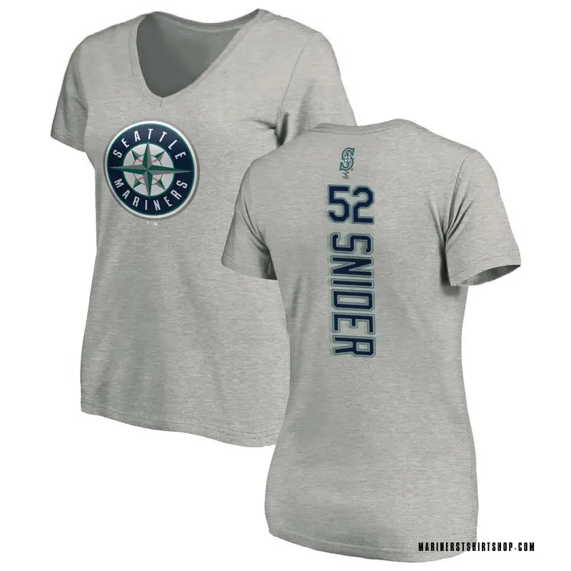 Women's Collin Snider Seattle Mariners Backer Slim Fit T-Shirt - Ash
