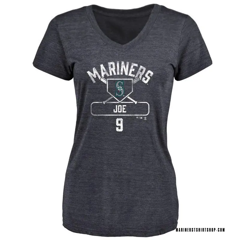 Women's Connor Joe Seattle Mariners Base Runner Tri-Blend T-Shirt - Navy