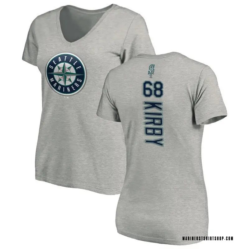 Women's George Kirby Seattle Mariners Backer Slim Fit T-Shirt - Ash