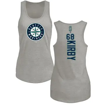 Women's George Kirby Seattle Mariners Backer Tri-Blend Tank Top - Ash