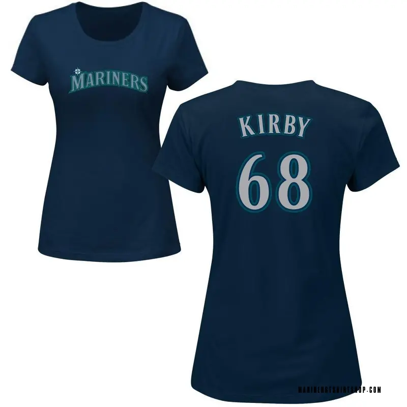 Women's George Kirby Seattle Mariners Roster Name & Number T-Shirt - Navy