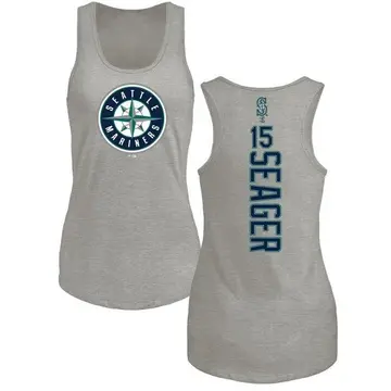 Women's Kyle Seager Seattle Mariners Backer Tri-Blend Tank Top - Ash