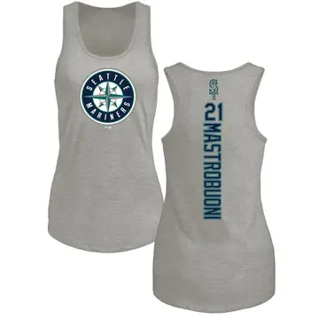 Women's Miles Mastrobuoni Seattle Mariners Backer Tri-Blend Tank Top - Ash