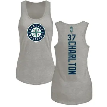 Women's Norm Charlton Seattle Mariners Backer Tri-Blend Tank Top - Ash