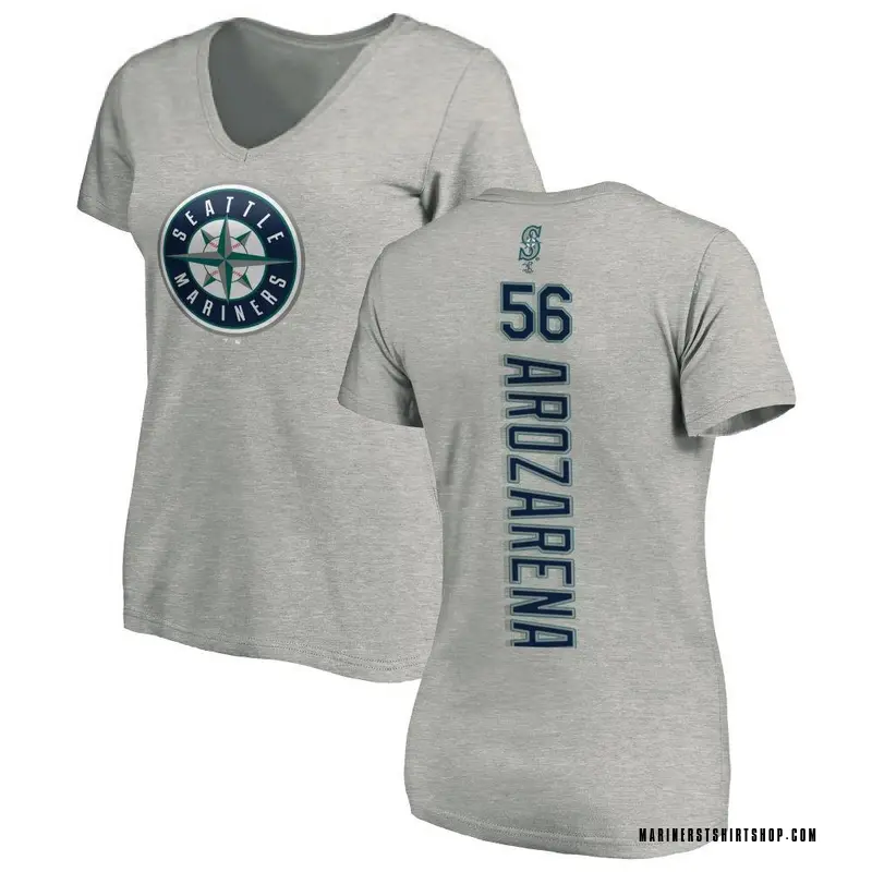 Women's Randy Arozarena Seattle Mariners Backer Slim Fit T-Shirt - Ash