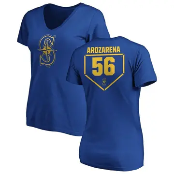 Women's Randy Arozarena Seattle Mariners RBI Slim Fit V-Neck T-Shirt - Royal