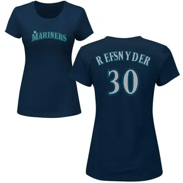 Women's Rob Refsnyder Seattle Mariners Roster Name & Number T-Shirt - Navy