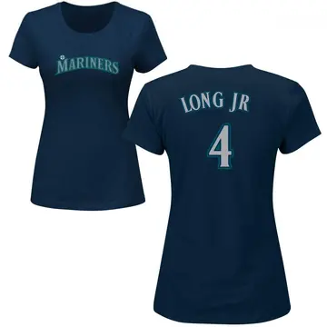 Women's Shed Long Jr. Seattle Mariners Roster Name & Number T-Shirt - Navy