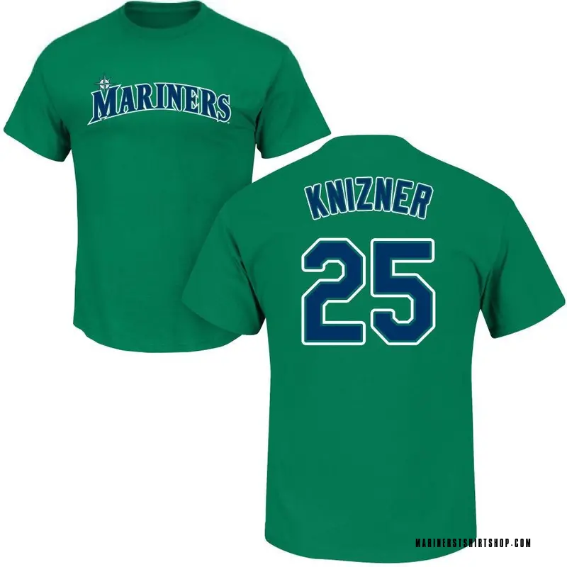 Youth Andrew Knizner Seattle Mariners Roster Name & Number T-Shirt - Green