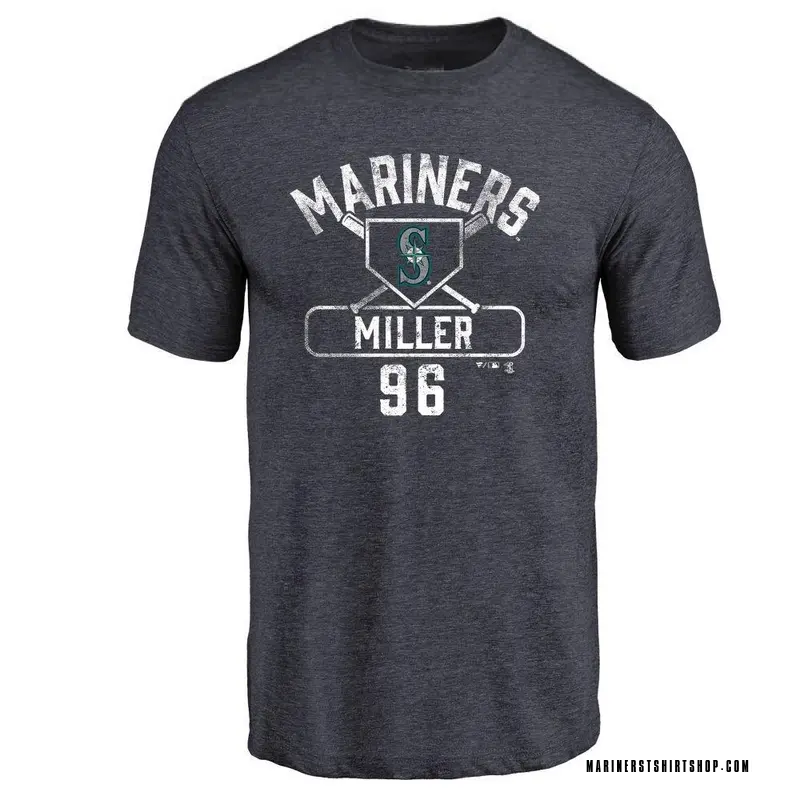 Youth Andrew Miller Seattle Mariners Base Runner Tri-Blend T-Shirt - Navy