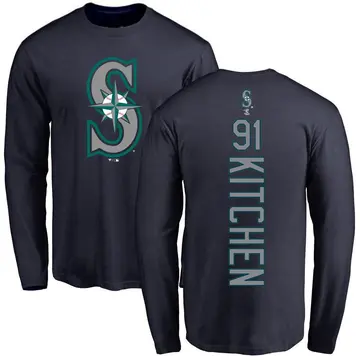 Youth Austin Kitchen Seattle Mariners Backer Long Sleeve T-Shirt - Navy