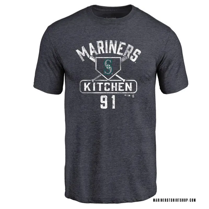 Youth Austin Kitchen Seattle Mariners Base Runner Tri-Blend T-Shirt - Navy