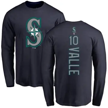 Youth Dave Valle Seattle Mariners Backer Long Sleeve T-Shirt - Navy