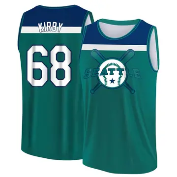 Youth George Kirby Seattle Mariners Aqua/Blue Baseball Legend Tank Top
