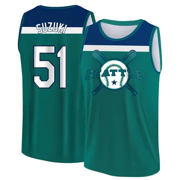 Youth Ichiro Suzuki Seattle Mariners Aqua/Blue Baseball Legend Tank Top