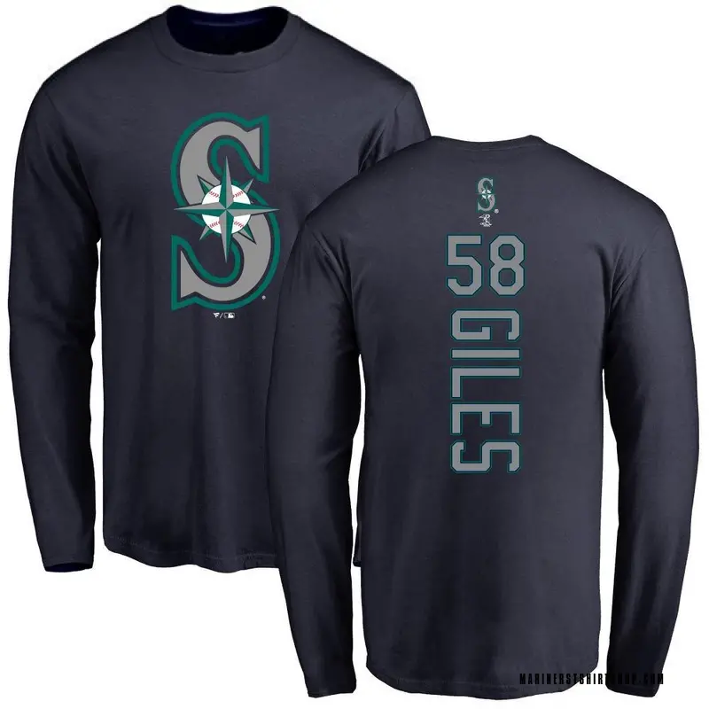 Youth Ken Giles Seattle Mariners Backer Long Sleeve T-Shirt - Navy