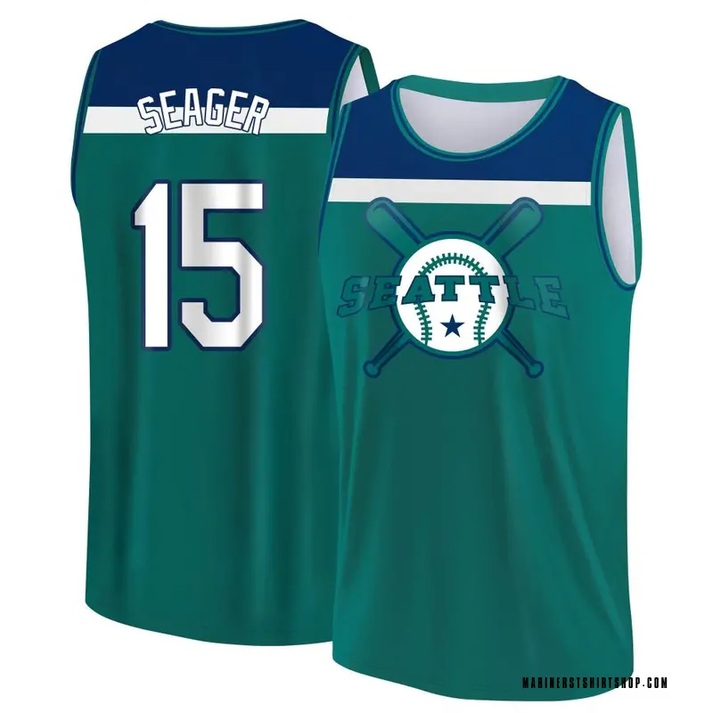 Youth Kyle Seager Seattle Mariners Aqua/Blue Baseball Legend Tank Top