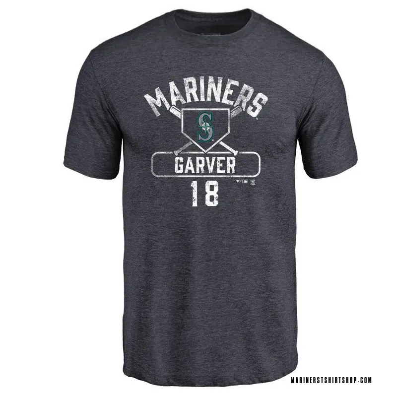 Youth Mitch Garver Seattle Mariners Base Runner Tri-Blend T-Shirt - Navy