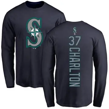 Youth Norm Charlton Seattle Mariners Backer Long Sleeve T-Shirt - Navy