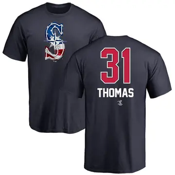 Youth Rhylan Thomas Seattle Mariners Name and Number Banner Wave T-Shirt - Navy