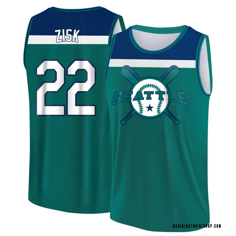 Youth Richie Zisk Seattle Mariners Aqua/Blue Baseball Legend Tank Top