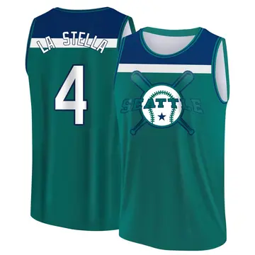 Youth Tommy La Stella Seattle Mariners Aqua/Blue Baseball Legend Tank Top