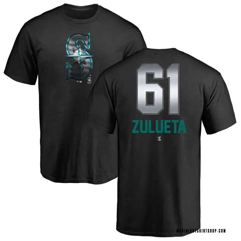 Youth Yosver Zulueta Seattle Mariners Midnight Mascot T-Shirt - Black